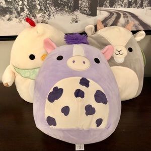 Squishmallow 11” Farm Animals Todd, Walker, Meadow